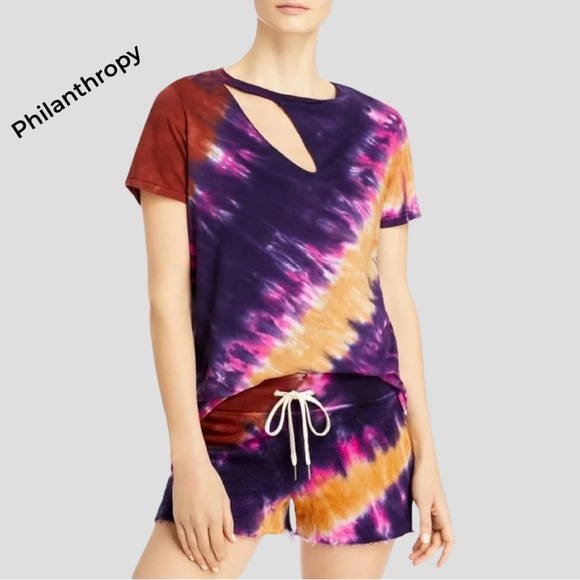 n:PHILANTHROPY Tops - N:Philanthropy Womens Dash Basic T-Shirt, Multicoloured, Medium New with Tag